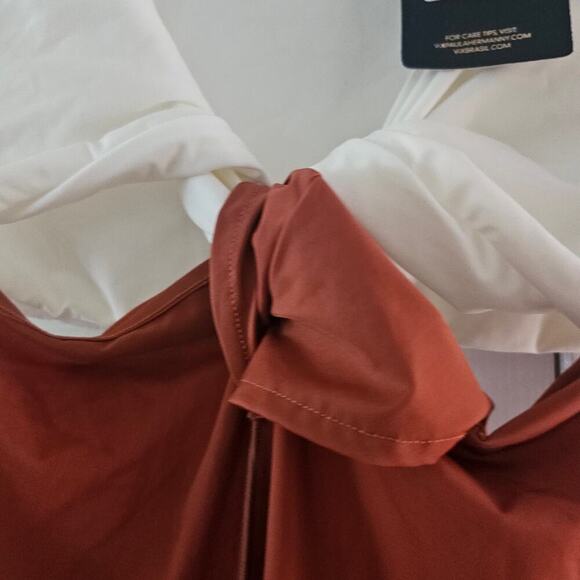 NWT Vix by Paula Hermanny Women's White Tan Loop Midi Cover Up Maxi Dress Size S - Picture 9 of 13